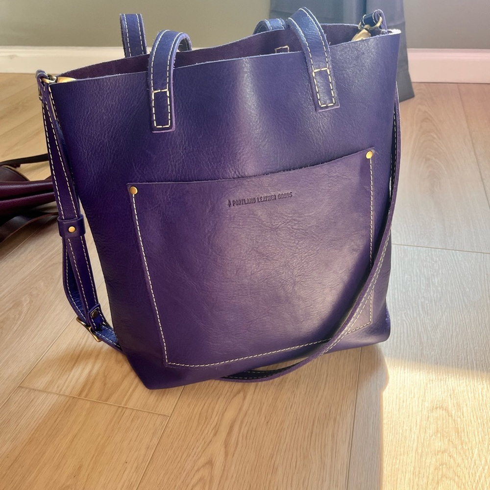 Portland Leather crossbody tote